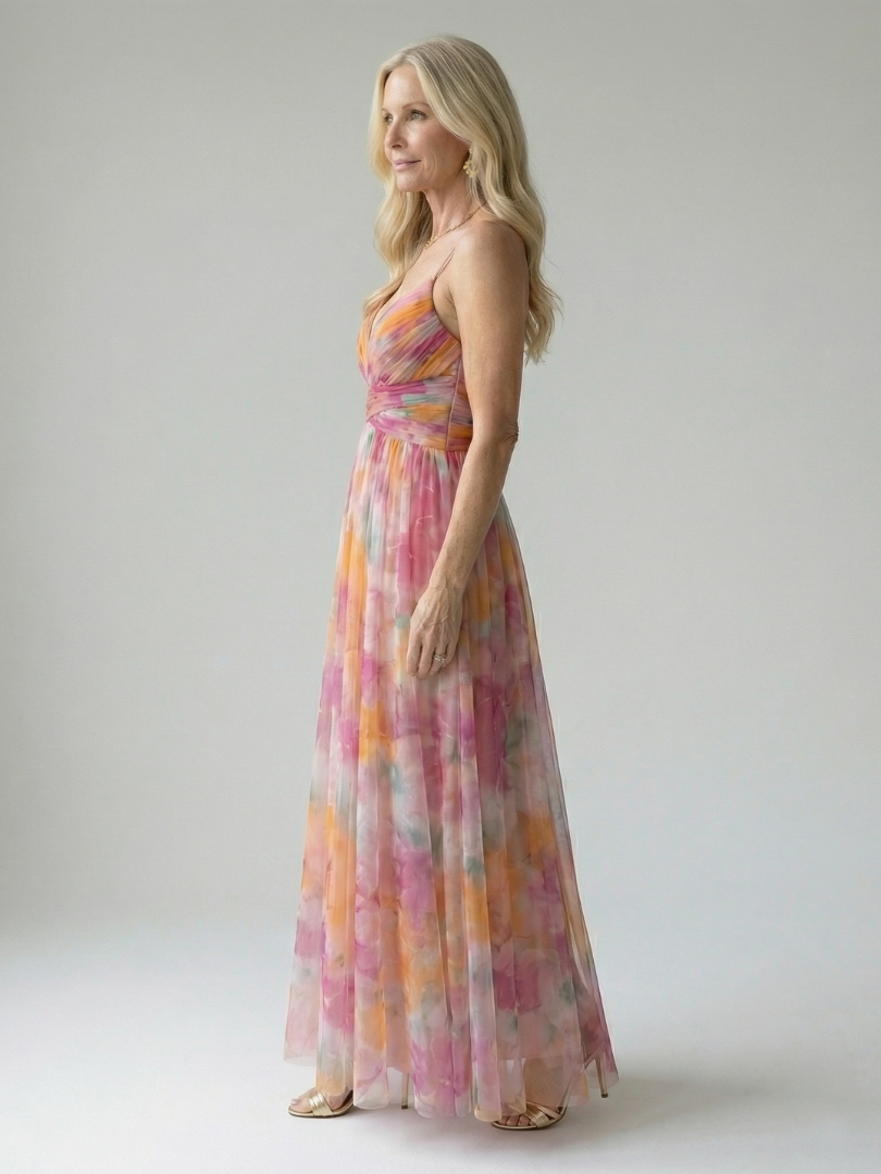 DELACROIX| Robe Maxi à Enveloppe Douce Isel