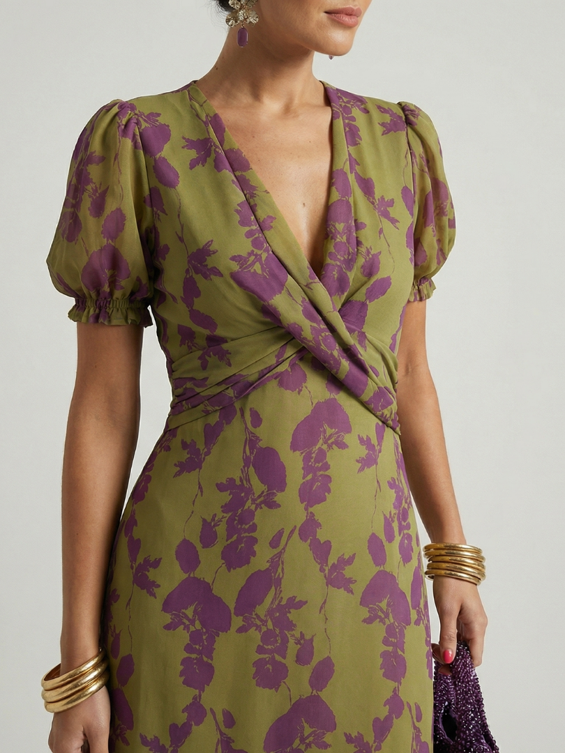 DELACROIX | Robe Midi Florale Détendue Virel