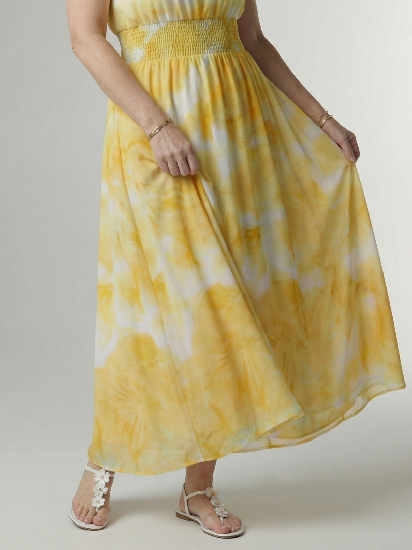 DELACROIX | Robe Midi à Encolure Halter Froncée Sylin