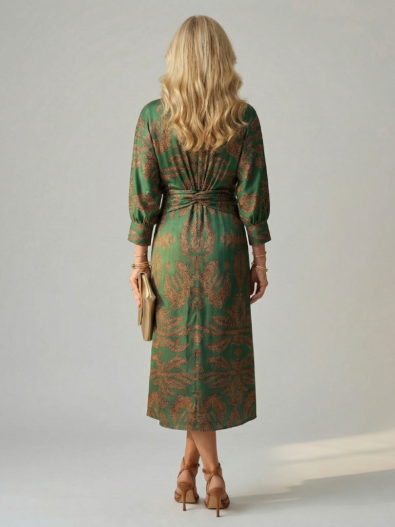 DELACROIX | Robe Midi Wrap Naturelle Lune