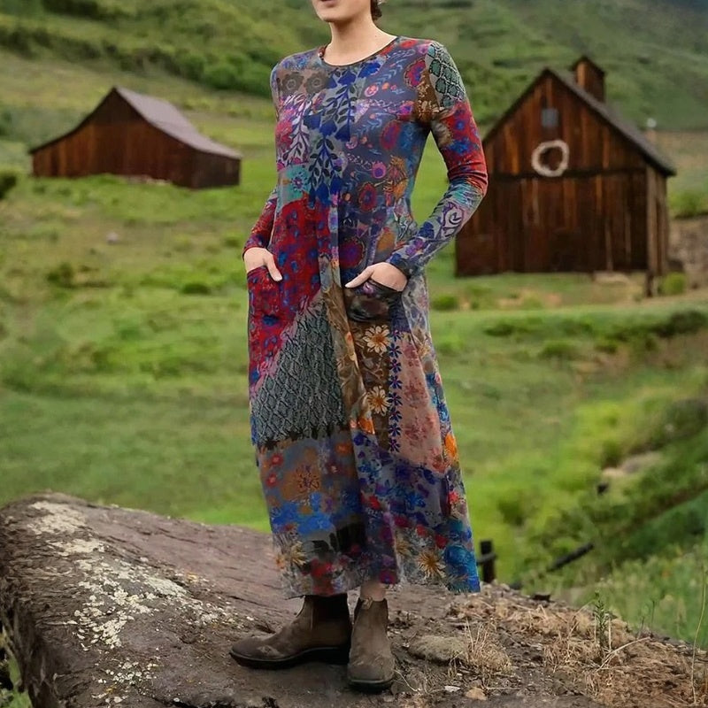 Robe Vintage À Imprimé Floral