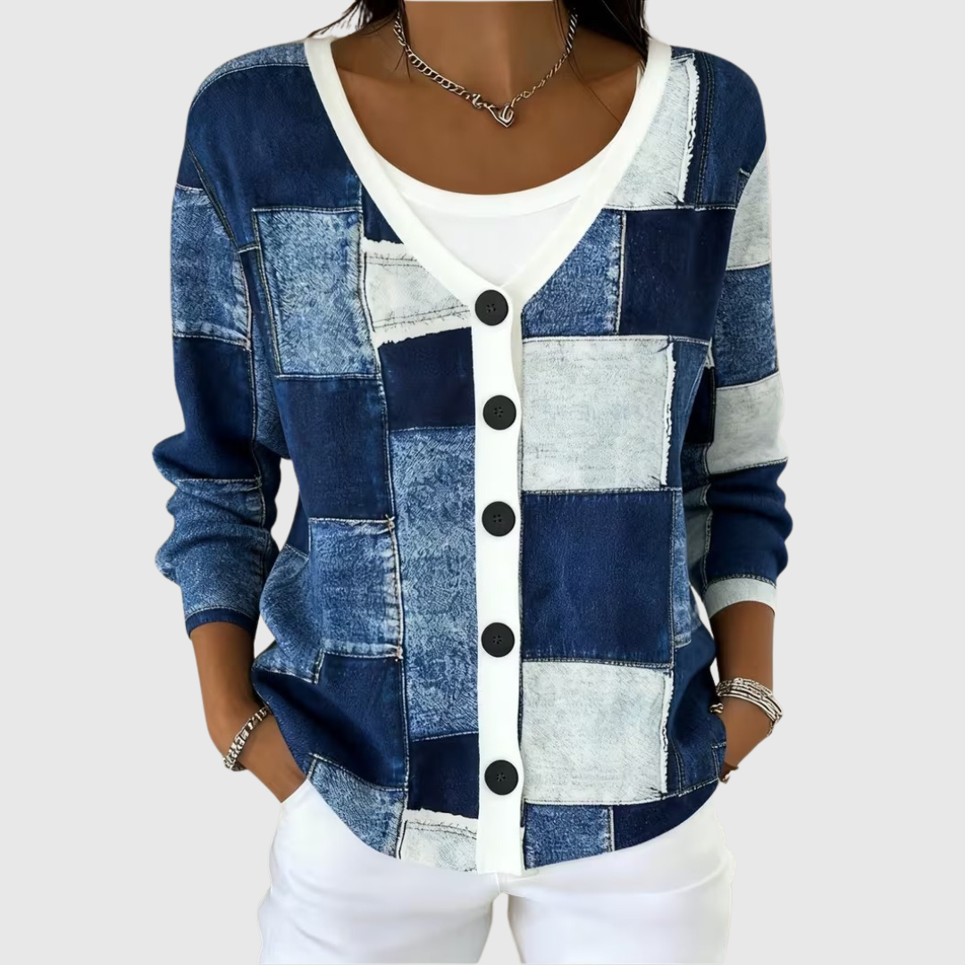 Sidonie | Cardigan Patchwork Moderne