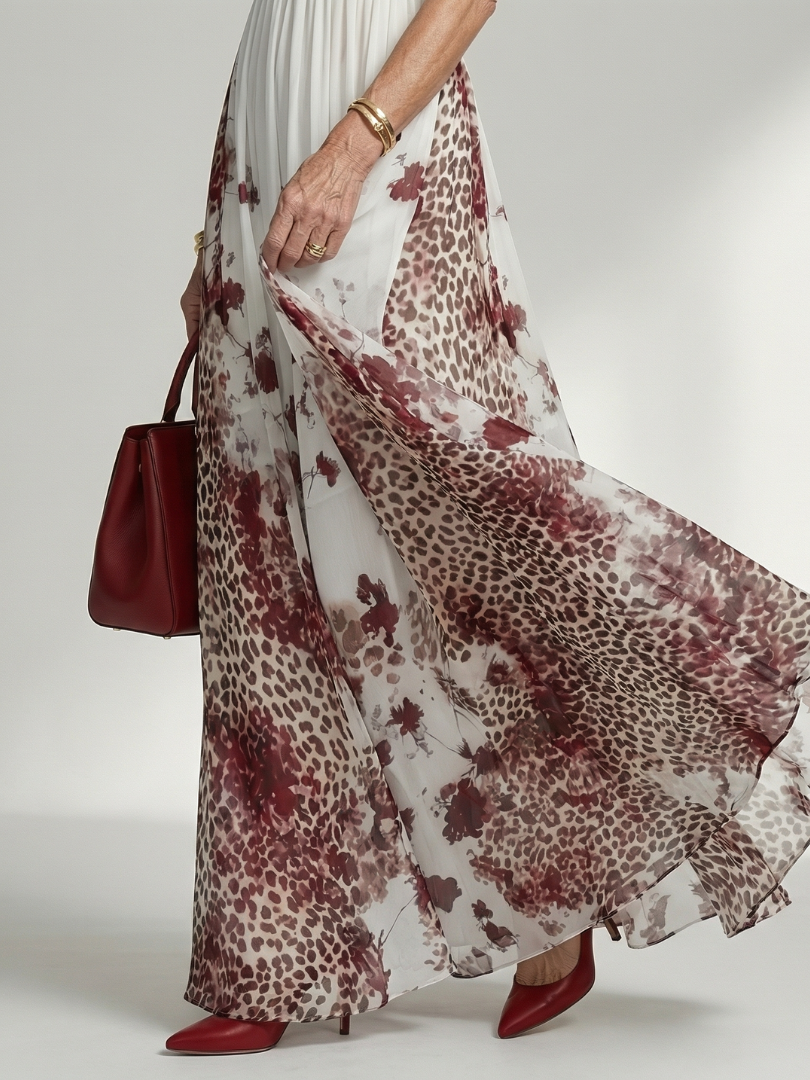 DELACROIX | Robe Maxi Plissée Blanche Orlune