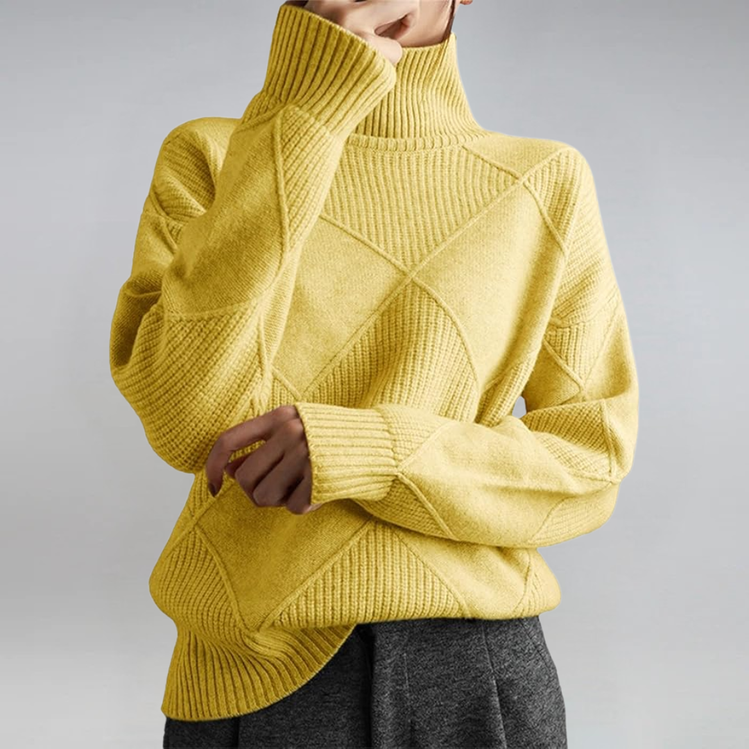 Héloïse | Pull Col Roulé Structuré