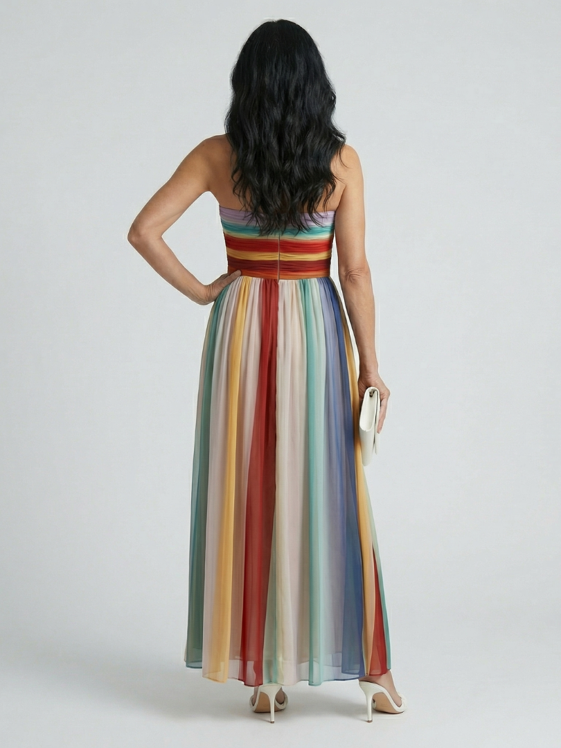 DELACROIX | Robe Maxi à Rayures Légères Sereine