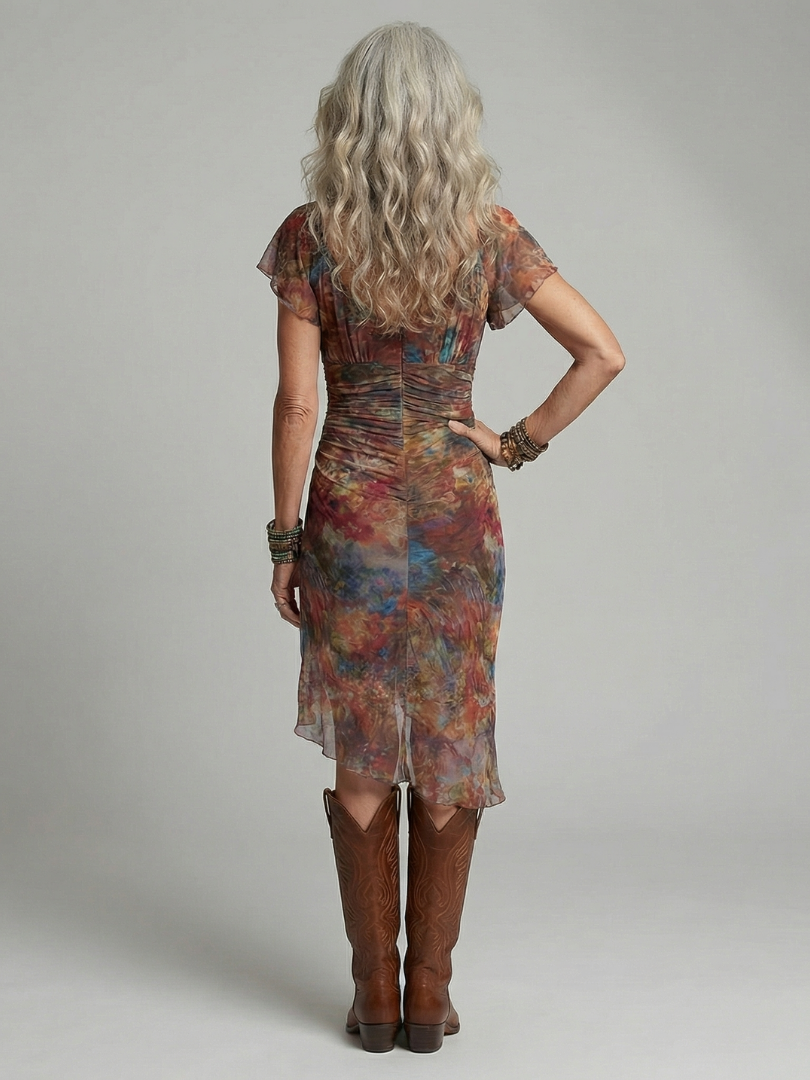 DELACROIX | Robe Midi Halter Silencieuse Aeris