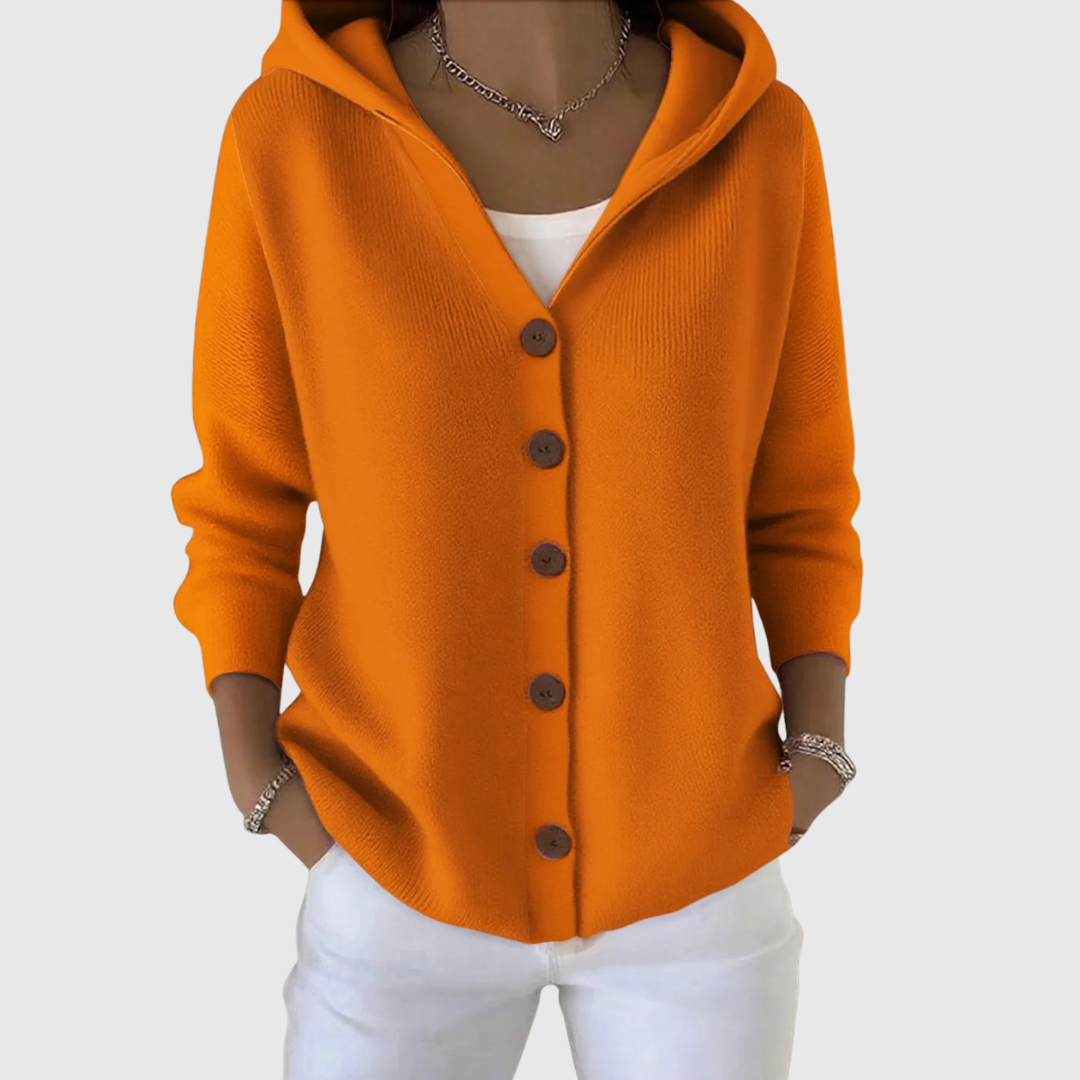 Ophélie | Cardigan Capuche Décontracté