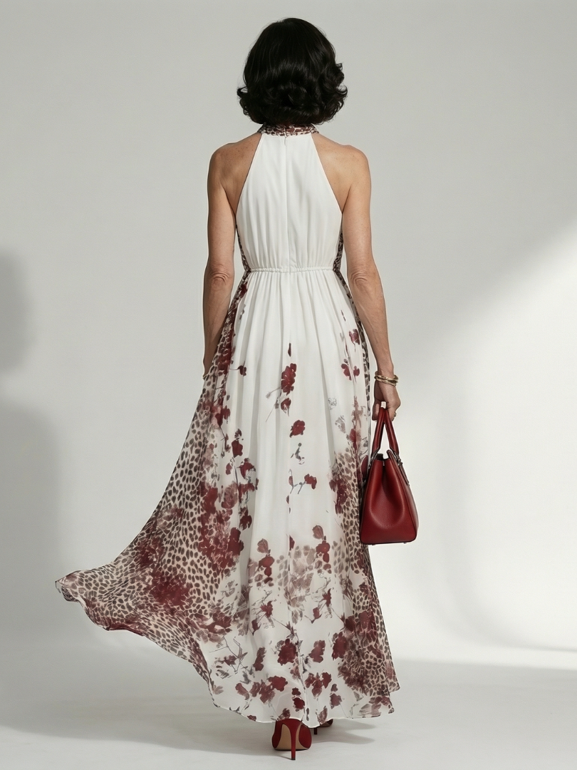DELACROIX | Robe Maxi Plissée Blanche Orlune