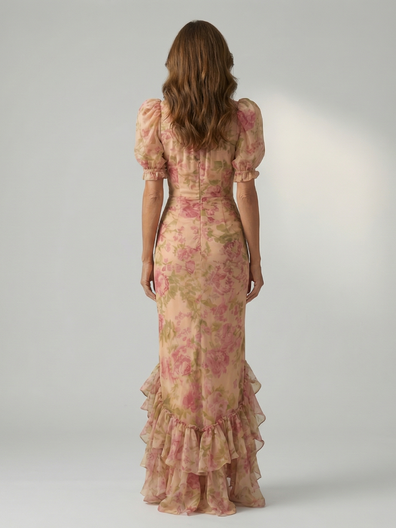 DELACROIX | Robe Maxi à Col Montant Doux Vianne