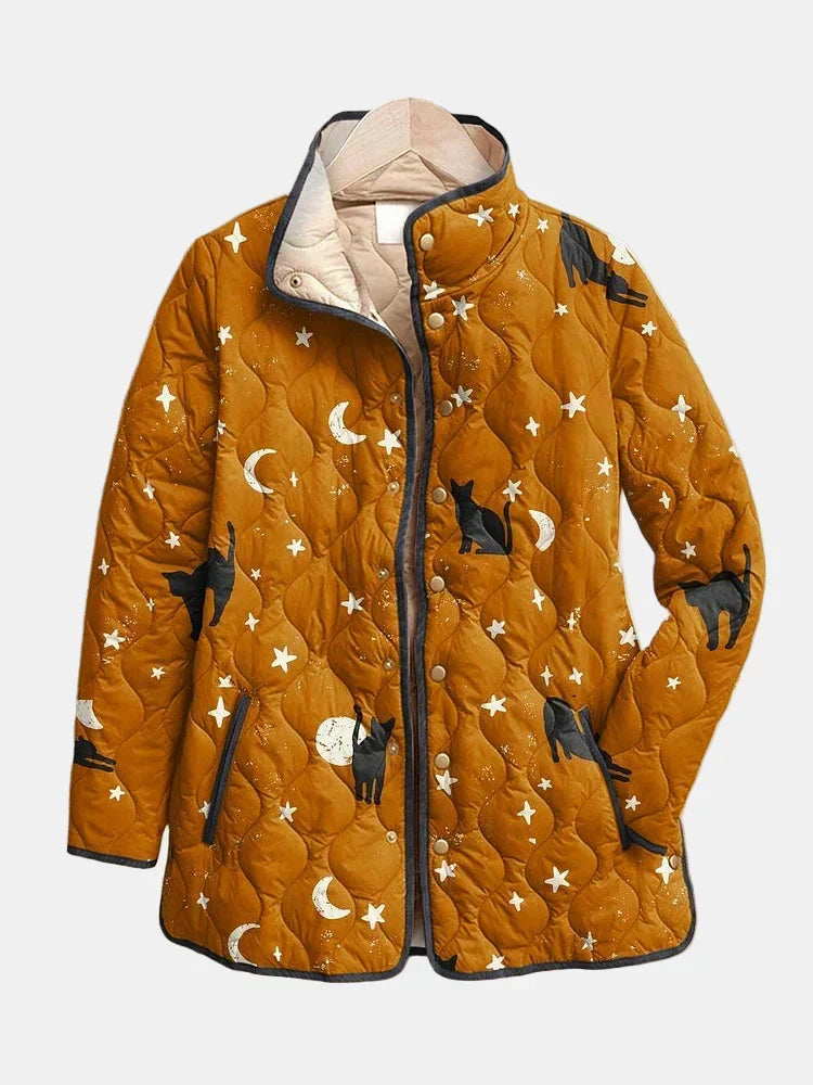 Maison Bellier | Veste Matelassée Chats et Étoiles Nicole