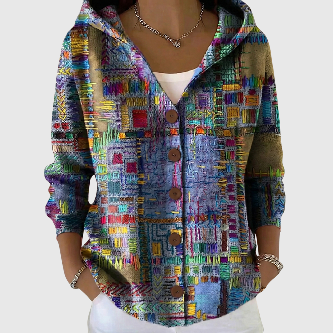 Isaline | Cardigan Artistique Vibrant