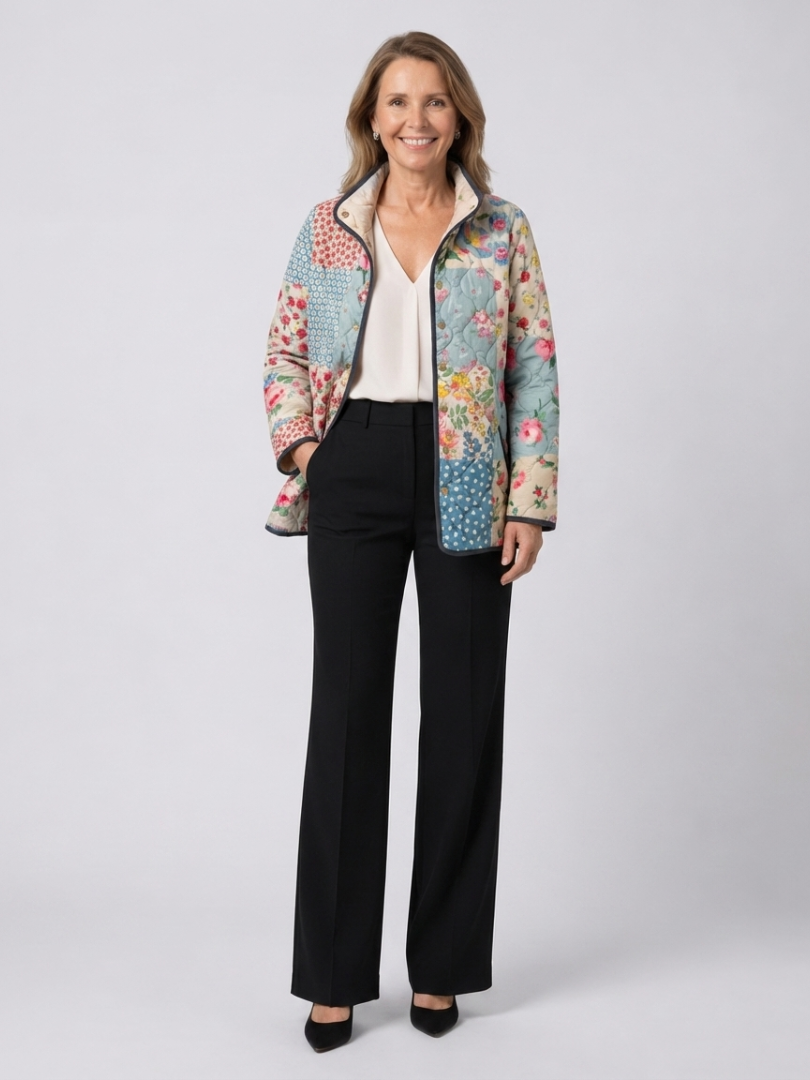 Maison Bellier | Veste Matelassée Patchwork Fleuri Chloé