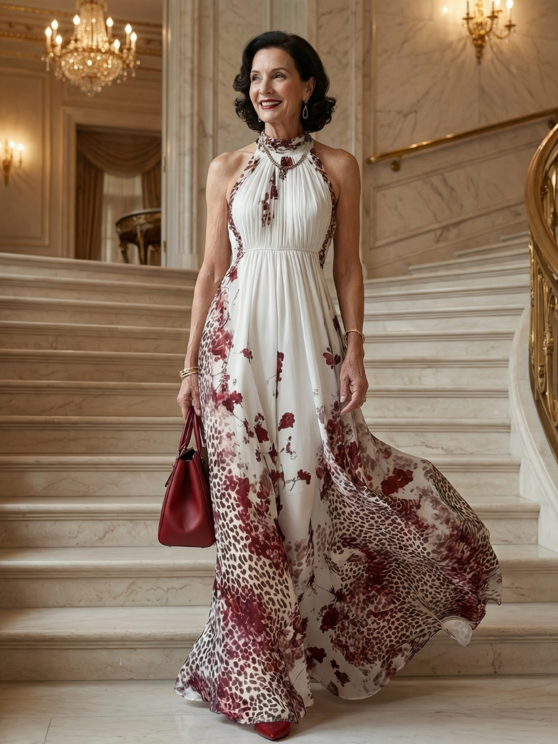 DELACROIX | Robe Maxi Plissée Blanche Orlune