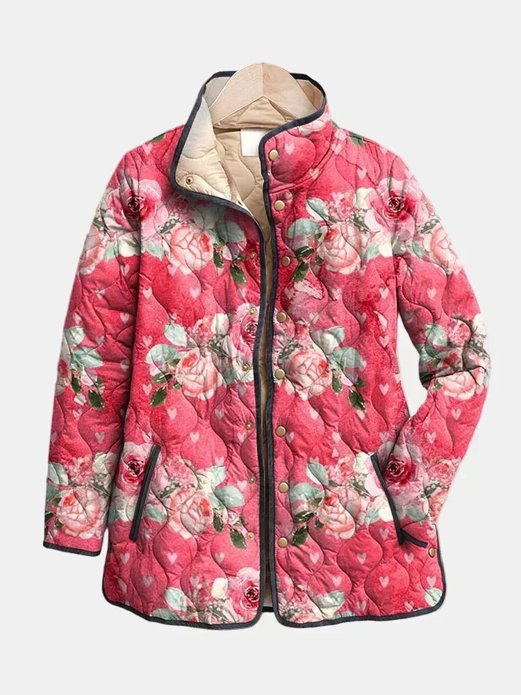 Maison Bellier | Veste Matelassée Roses Poudrées Christine