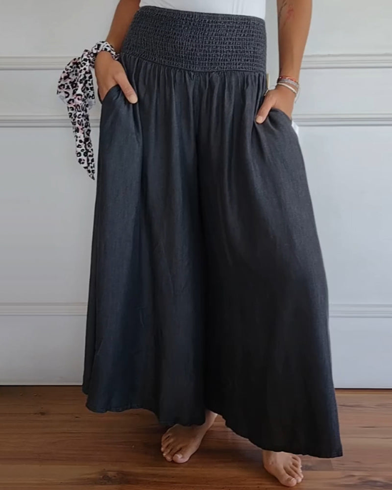 Delphine | Pantalon Large Fluide Romantique