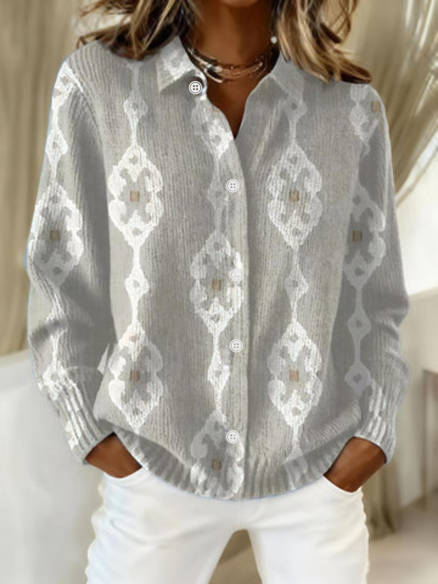 Maison Bellier  | Cardigan Maille Motif Losanges Chloé