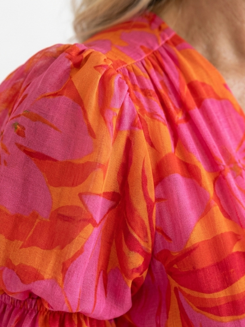 DELACROIX | Robe Midi à Manches Bouffantes Willow