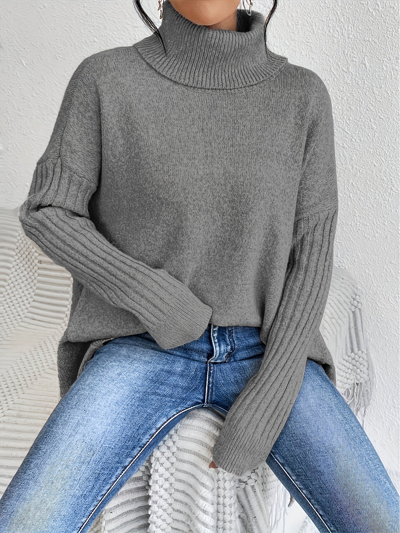 Gabrielle | Pull Col Roulé Ample