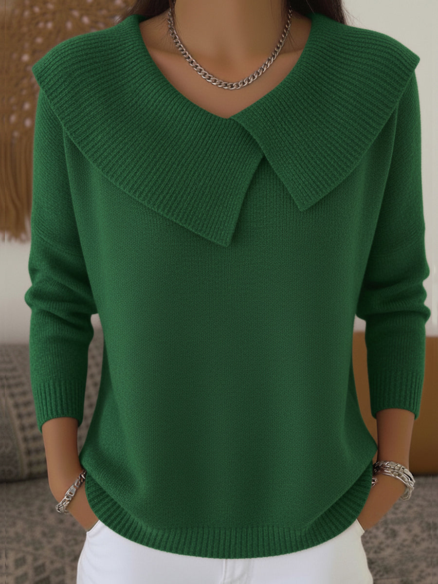 Aerie | Pull Col Large Élégant