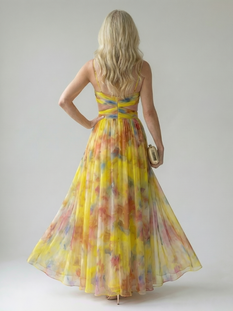 DELACROIX| Robe Maxi à Enveloppe Douce Isel