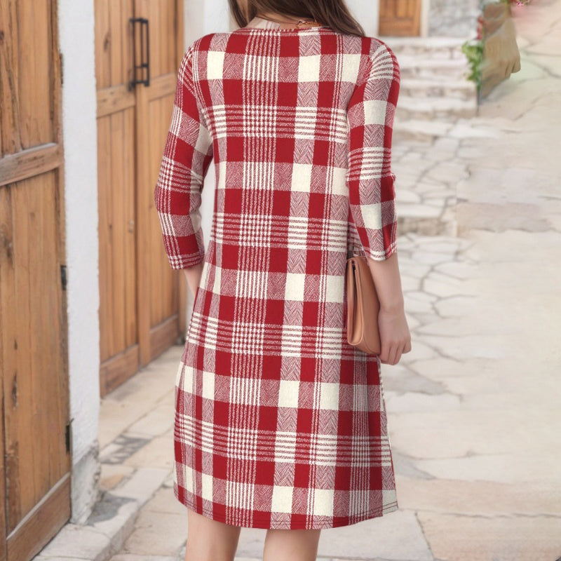 Robe Décontractée À Carreaux