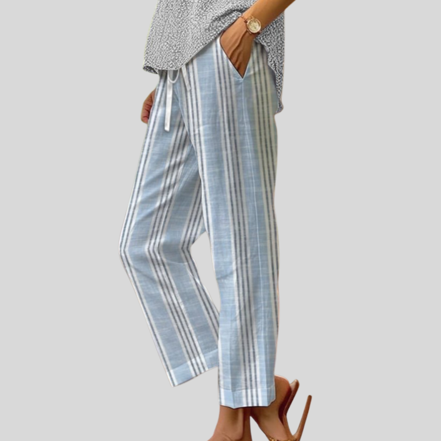 Chloé | Pantalon Rayé Décontracté