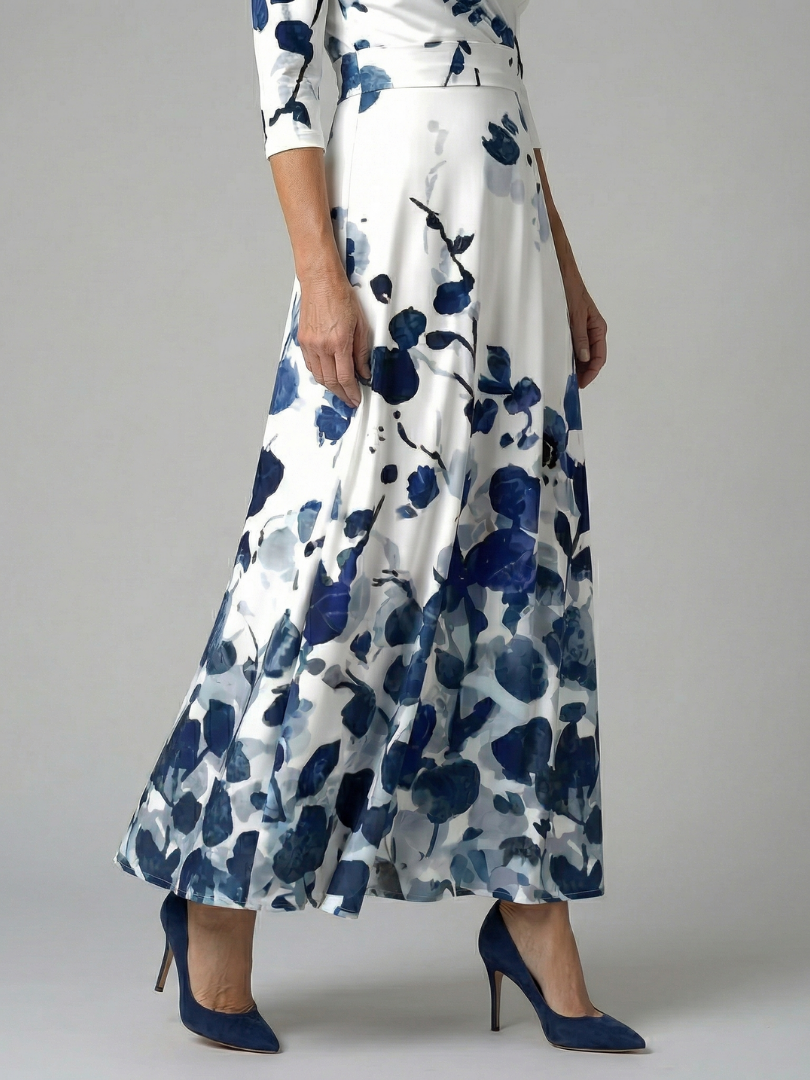 DELACROIX | Robe Midi Croisée à Col Celine