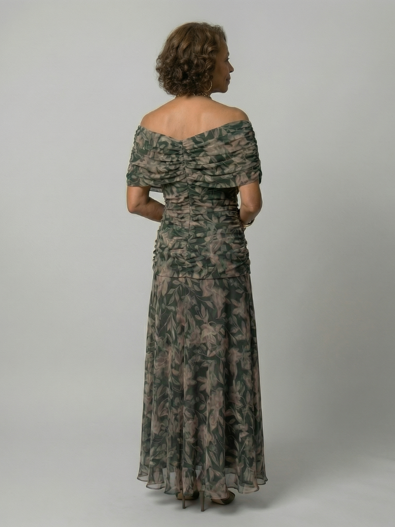 DELACROIX | Robe Midi Décontractée à Épaules Dénudées Calen