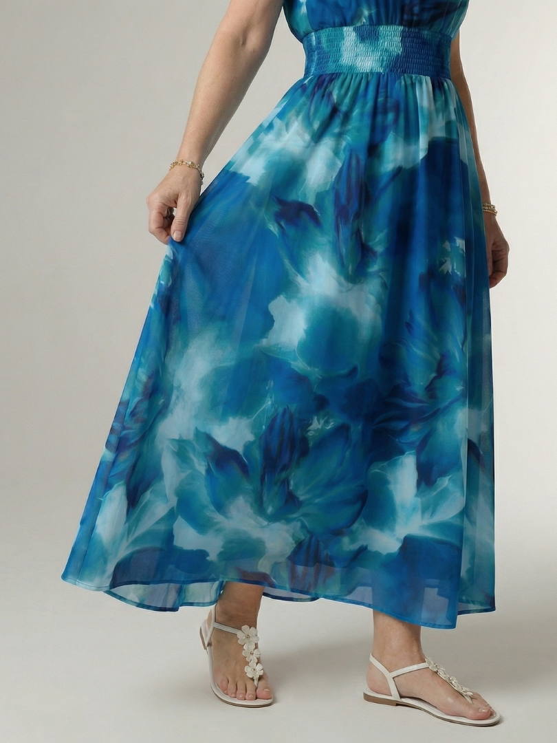 DELACROIX | Robe Midi à Encolure Halter Froncée Sylin