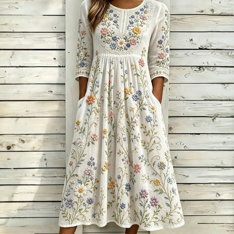 Robe Décontractée À Imprimé Floral