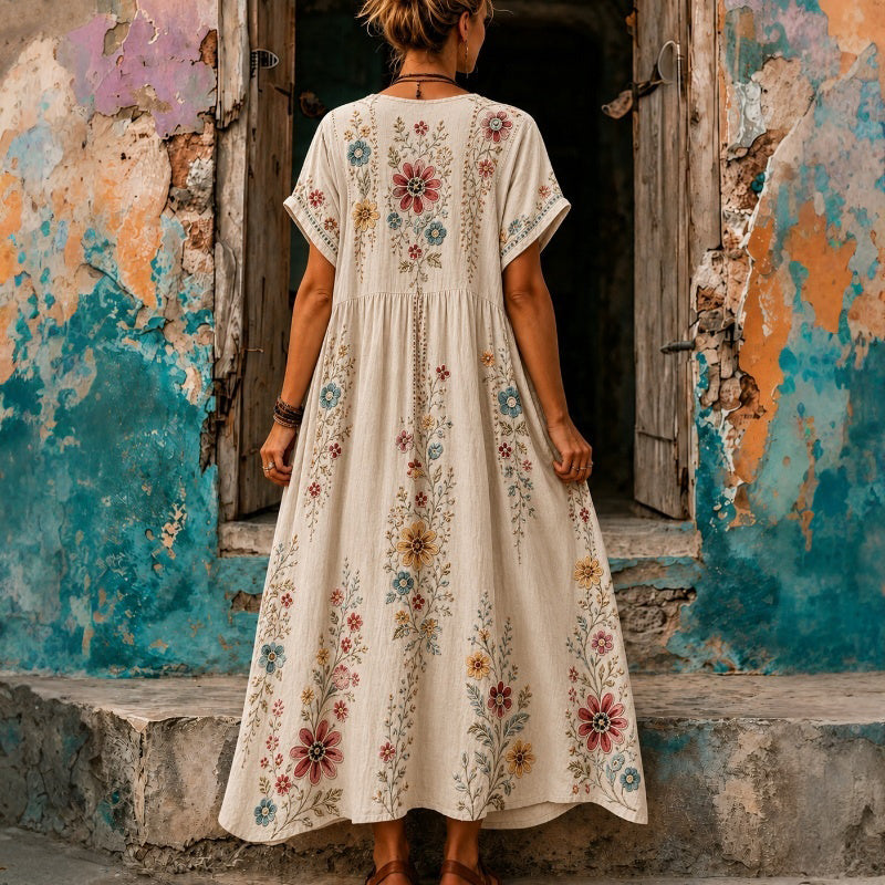 Robe Décontractée À Imprimé Floral