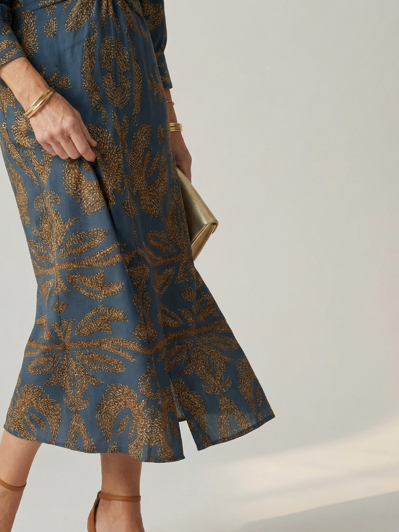 DELACROIX | Robe Midi Wrap Naturelle Lune
