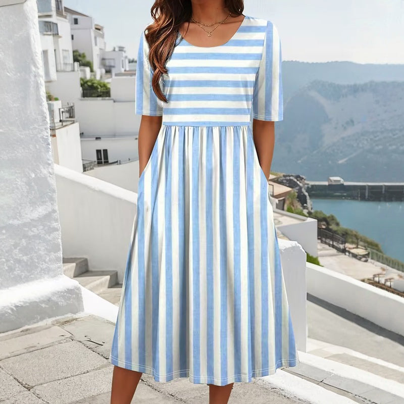 Robe Rayée Décontractée