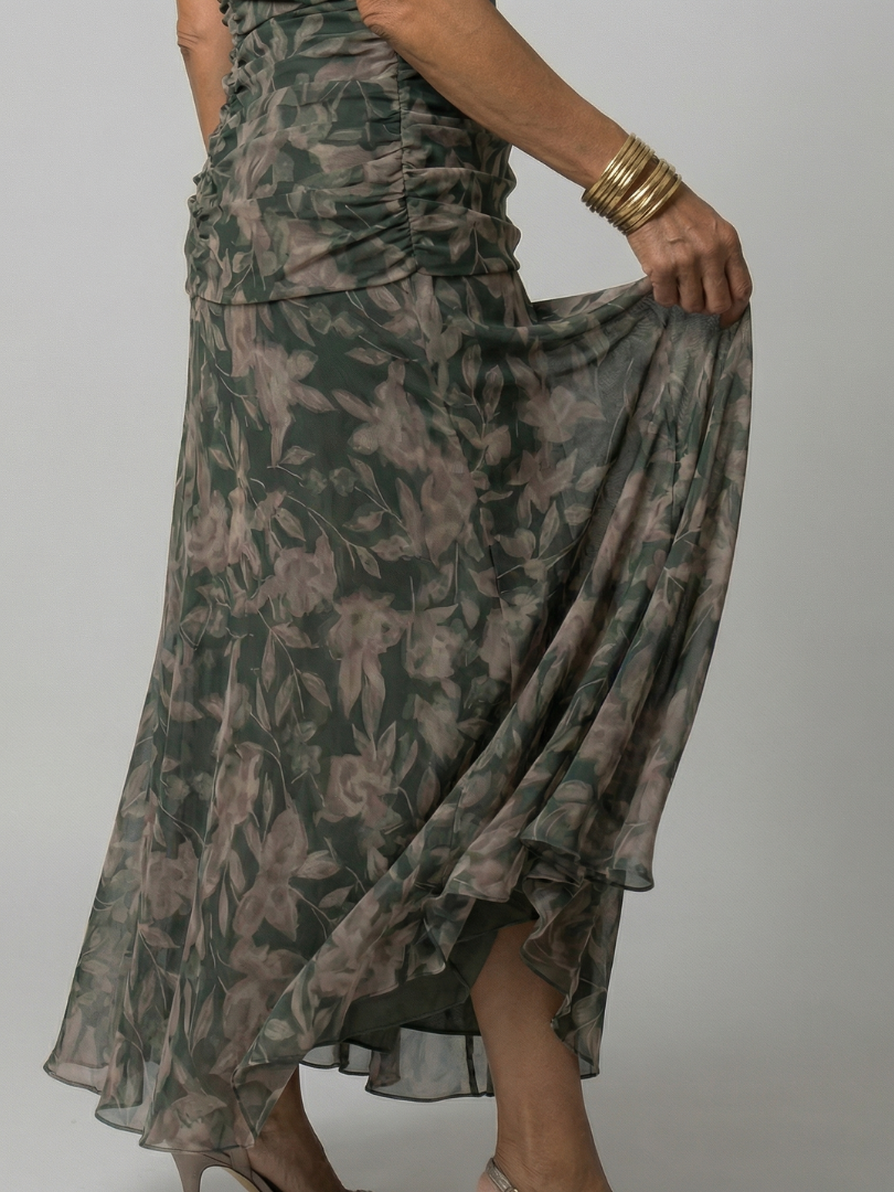 DELACROIX | Robe Midi Décontractée à Épaules Dénudées Calen