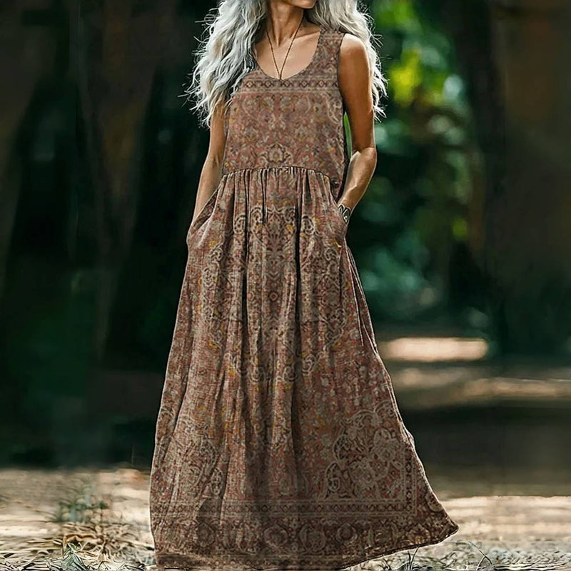 Robe À Imprimé Ethnique Vintage