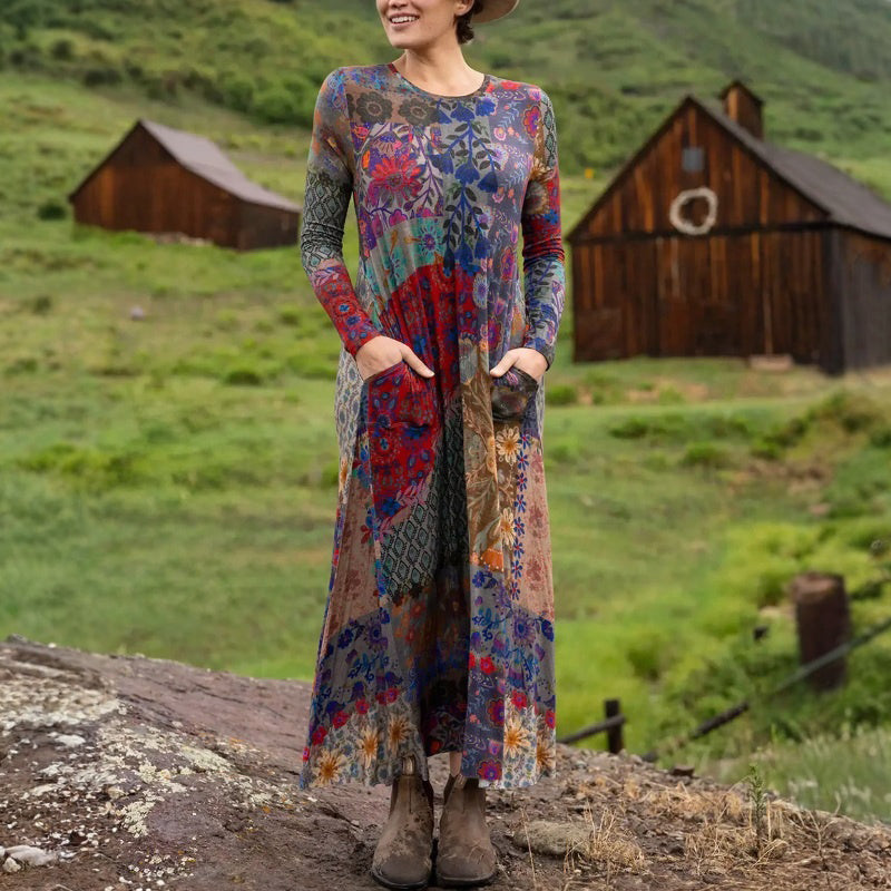 Robe Vintage À Imprimé Floral