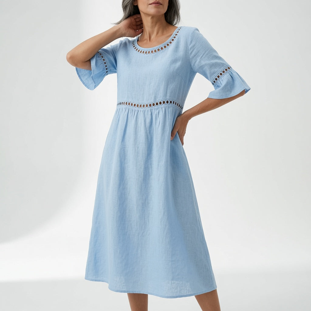 Lysévora™ — Robe midi fluide élégance estivale