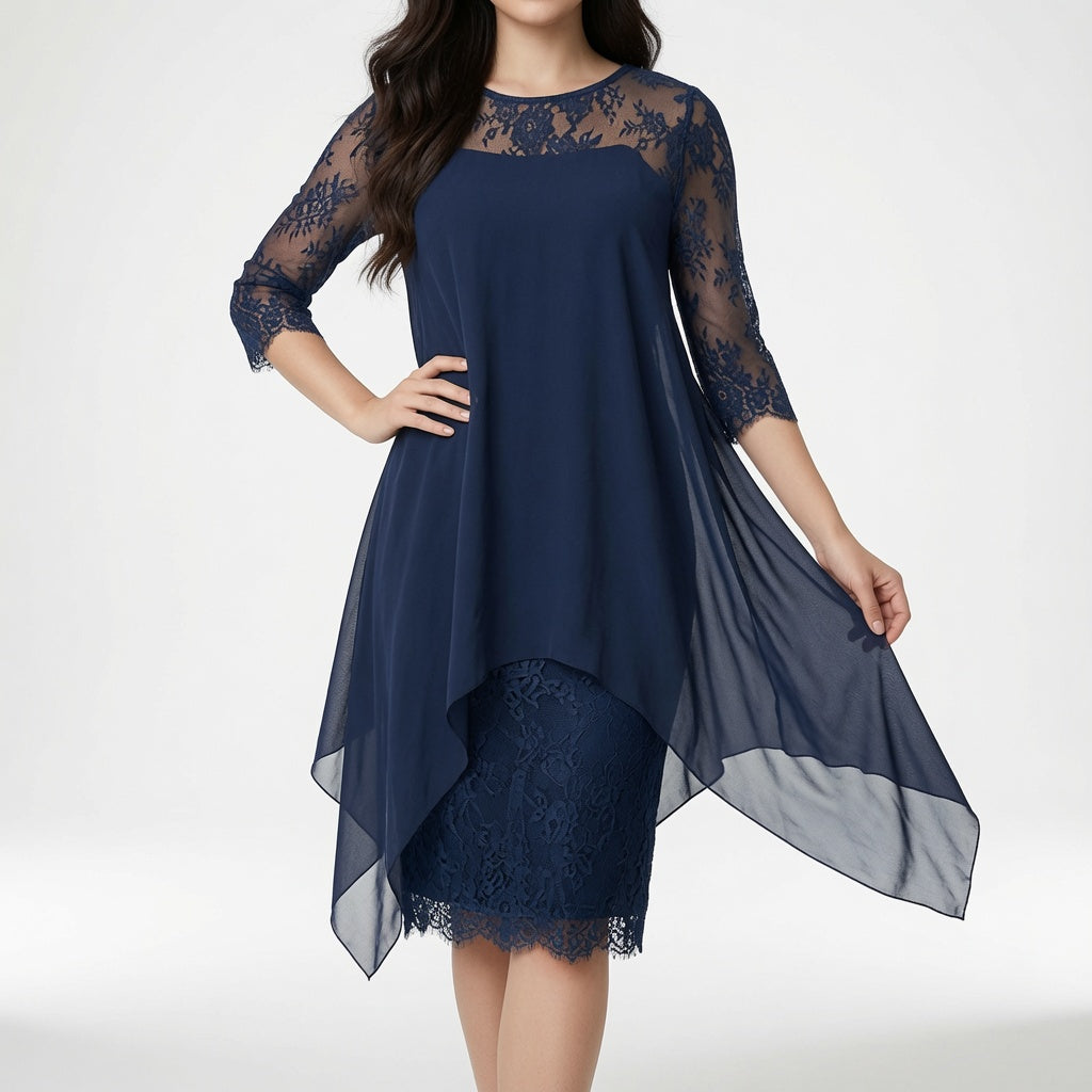 Évangéline™ — Robe dentelle fluide élégance intemporelle