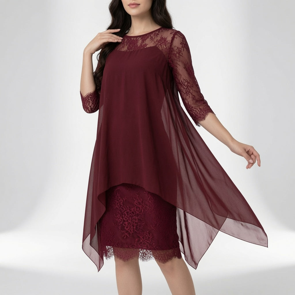 Évangéline™ — Robe dentelle fluide élégance intemporelle