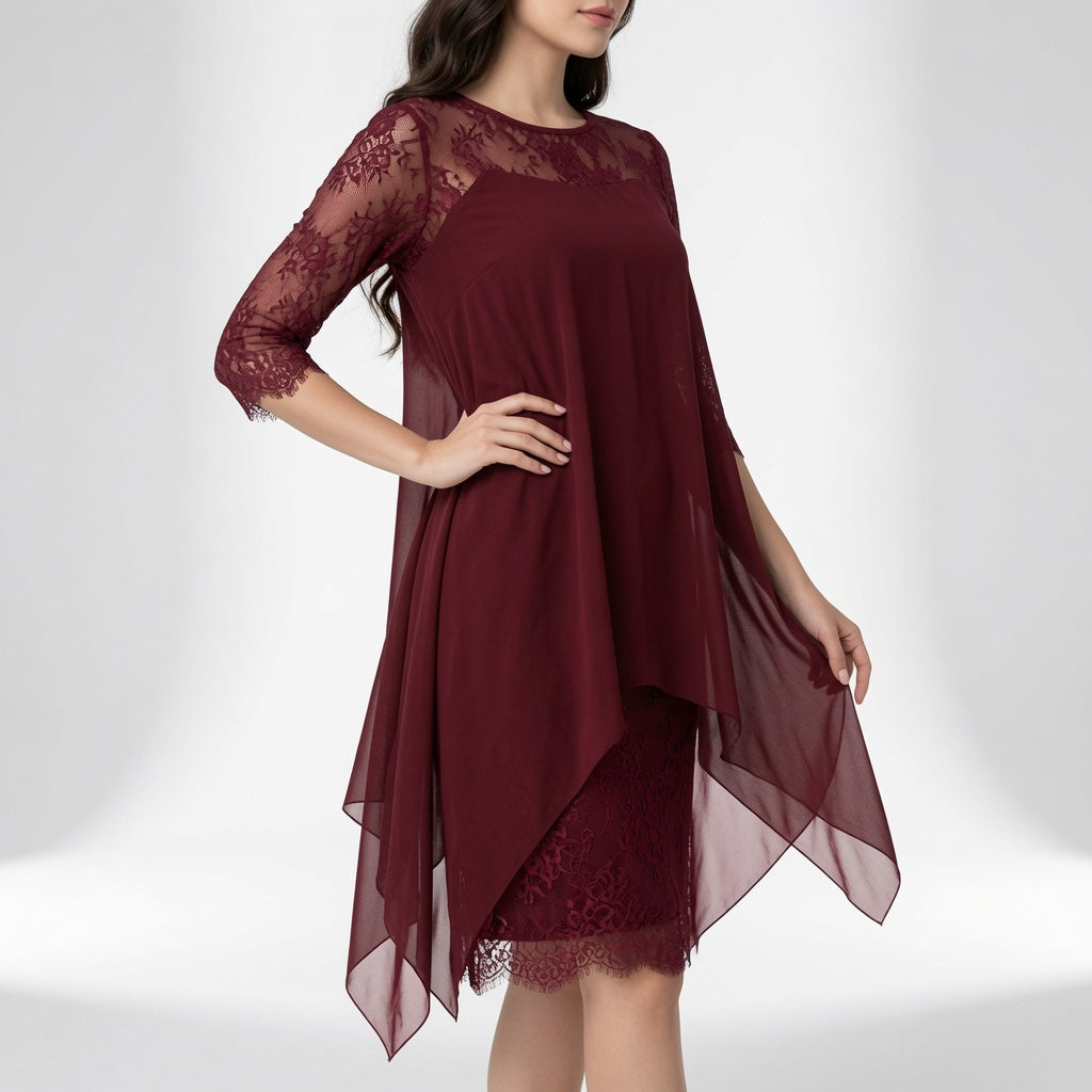 Évangéline™ — Robe dentelle fluide élégance intemporelle
