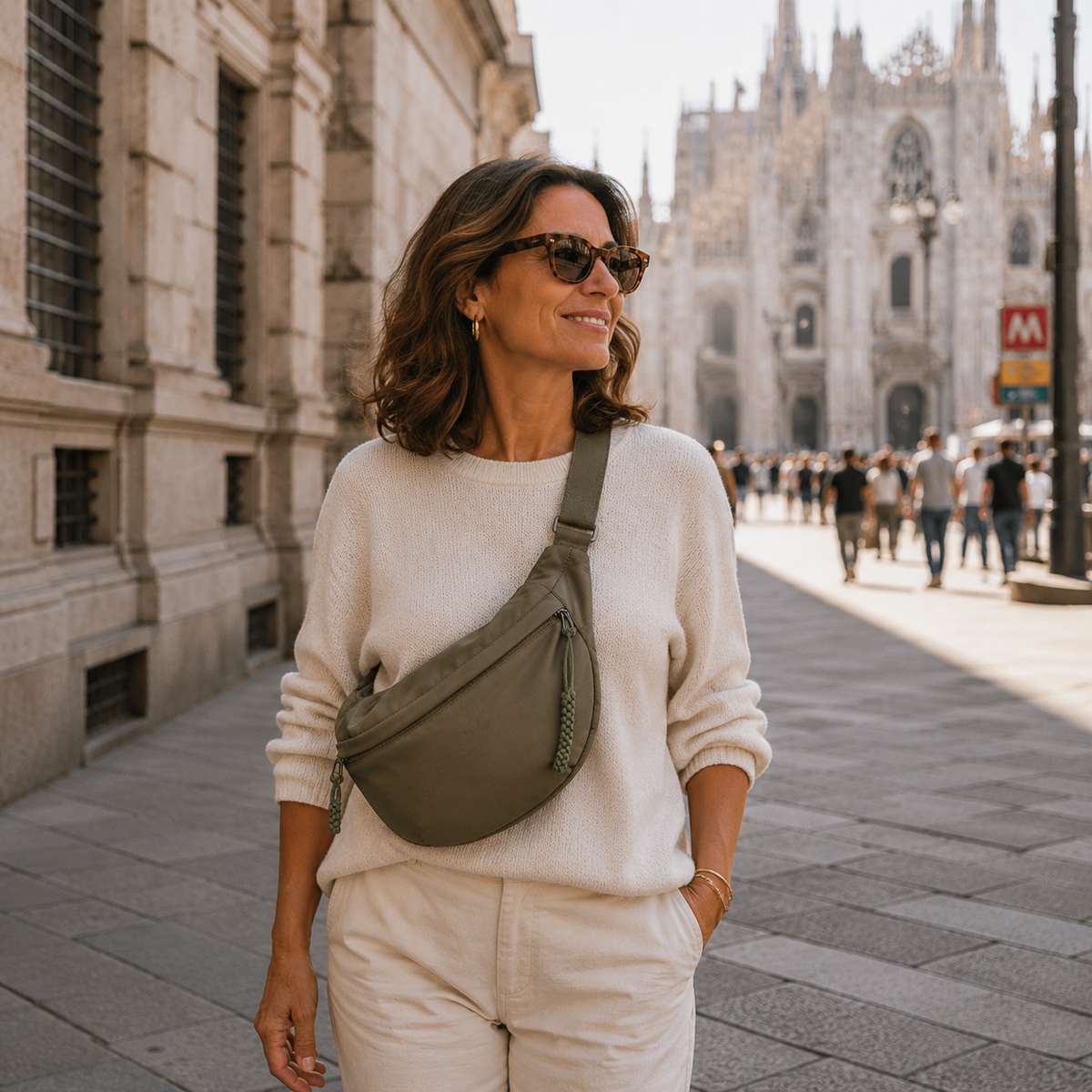 Viola | Sac à bandoulière vert olive