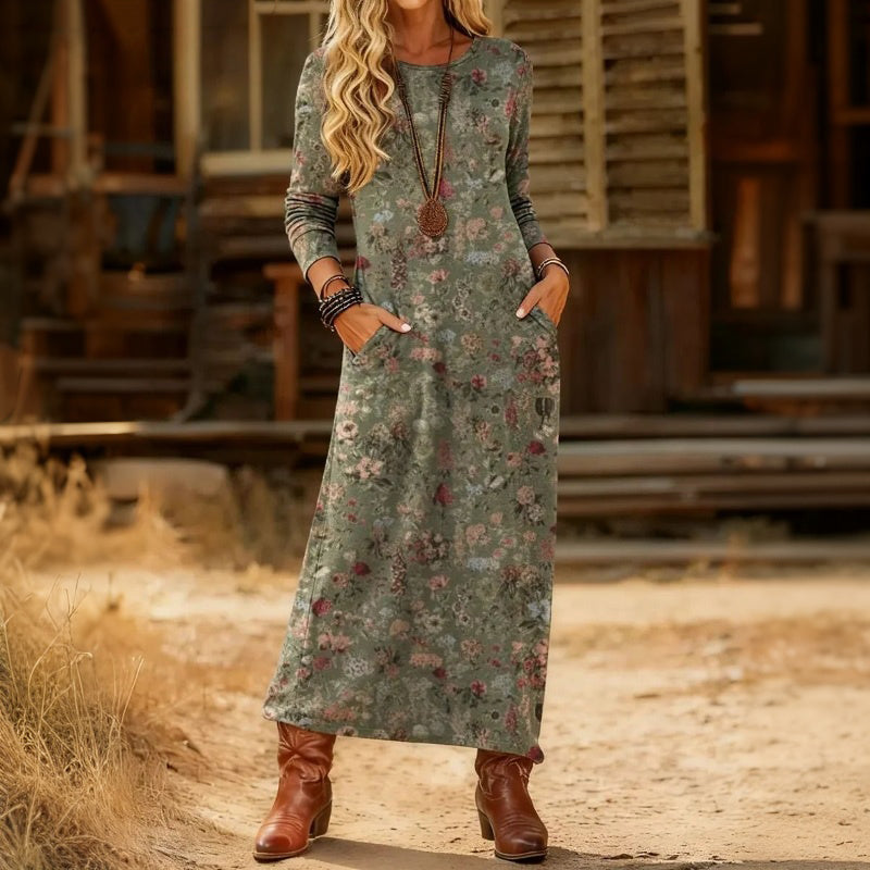 Robe Vintage À Imprimé Floral