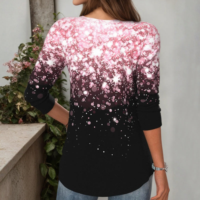 【Manches Longues】Blouse Décontractée À Dégradé
