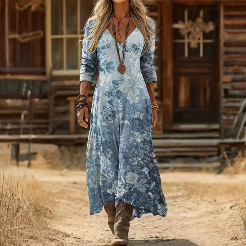 Robe Vintage À Imprimé Floral
