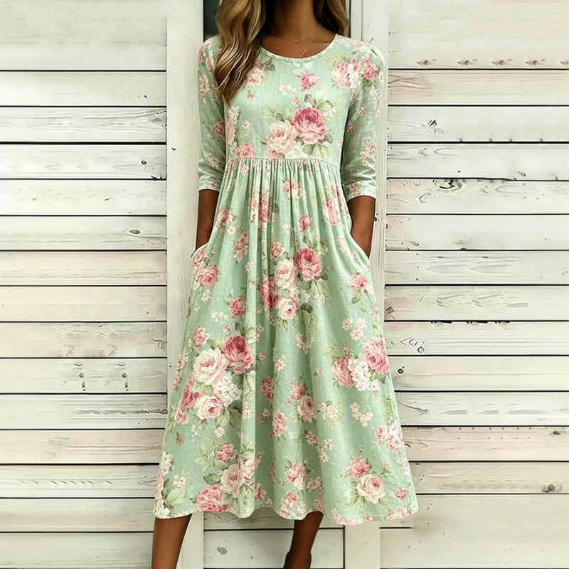 Robe Vintage À Imprimé Floral
