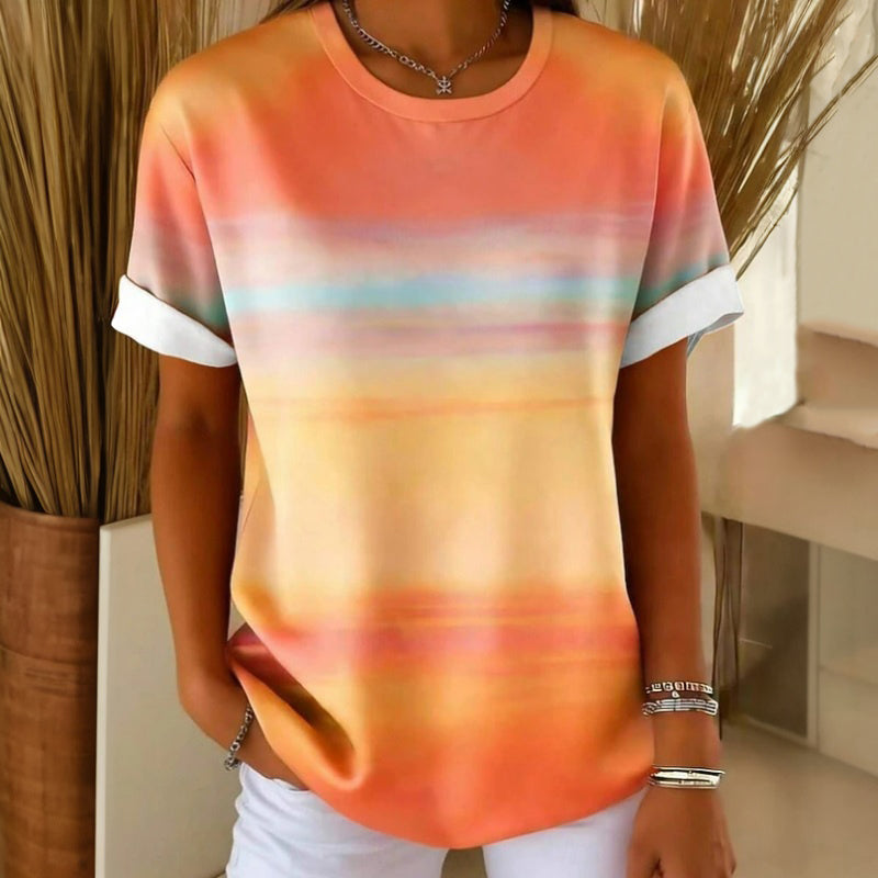 T-Shirt Dégradé Décontracté