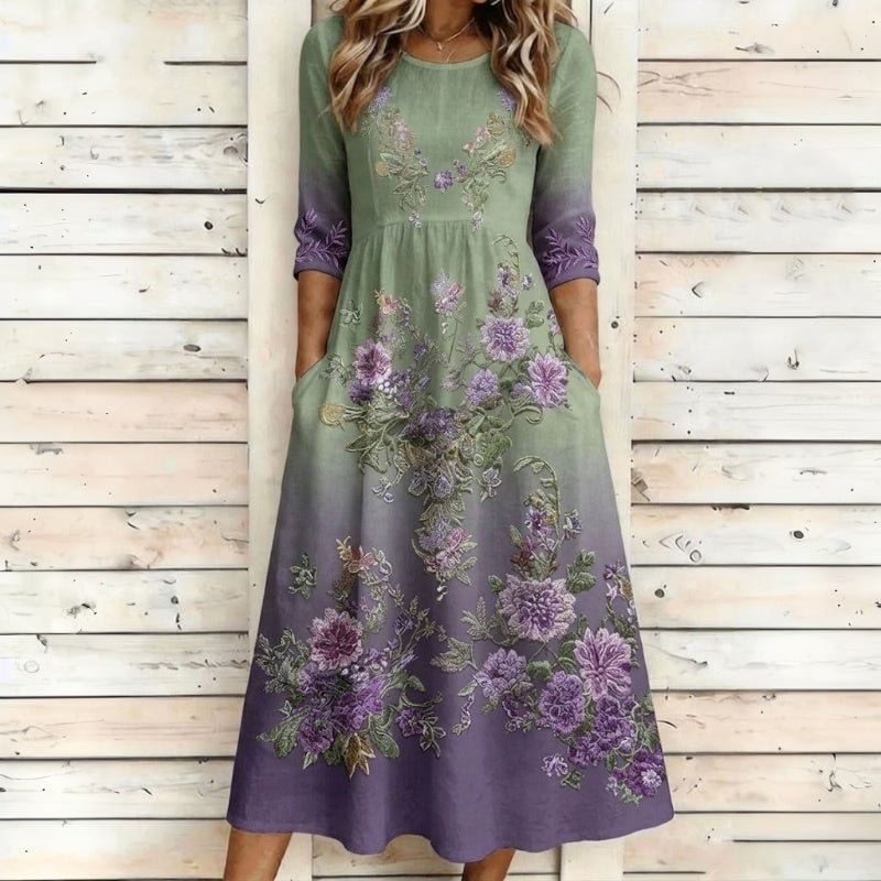 Robe Vintage À Imprimé Floral