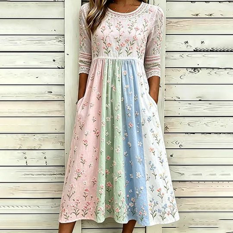 Robe Vintage À Imprimé Floral