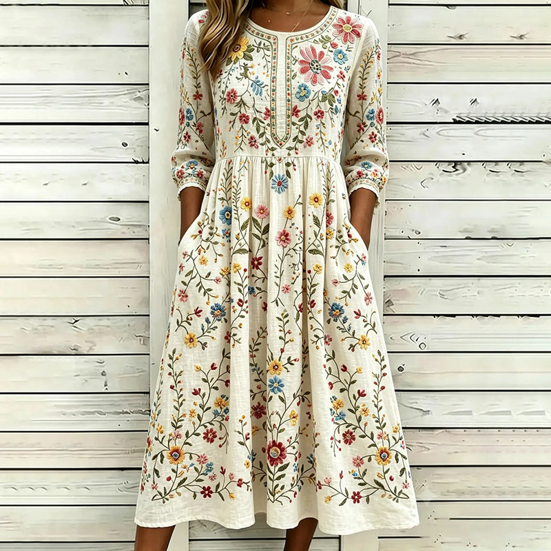 Robe Vintage À Imprimé Floral