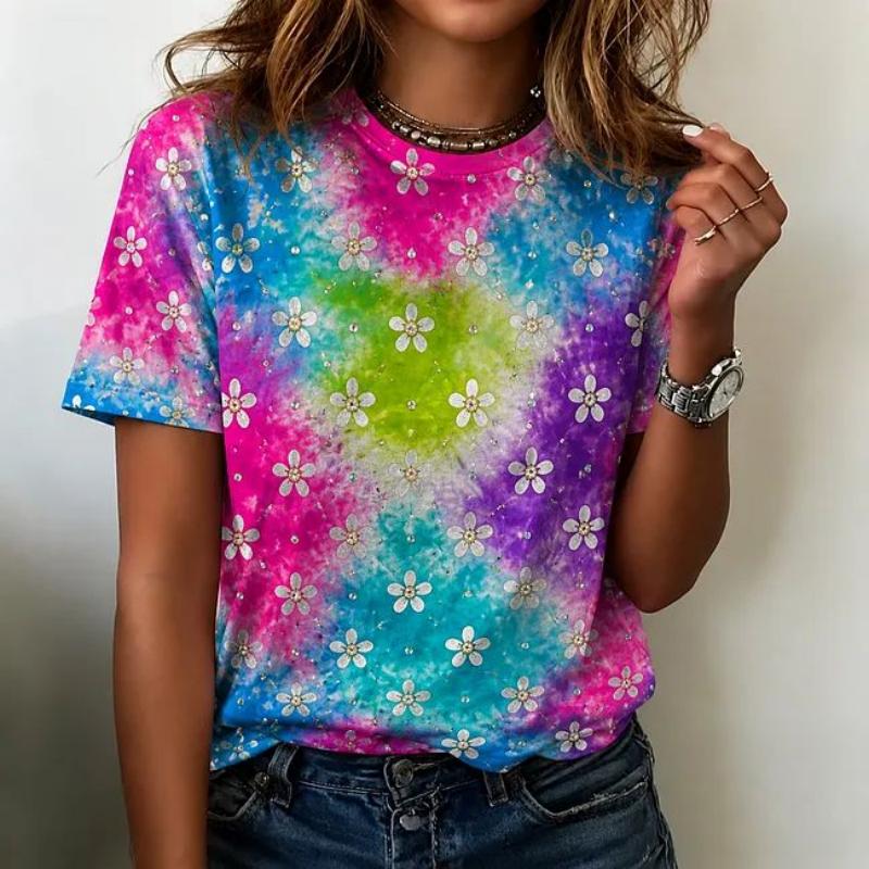 T-Shirt Vintage À Imprimé Floral